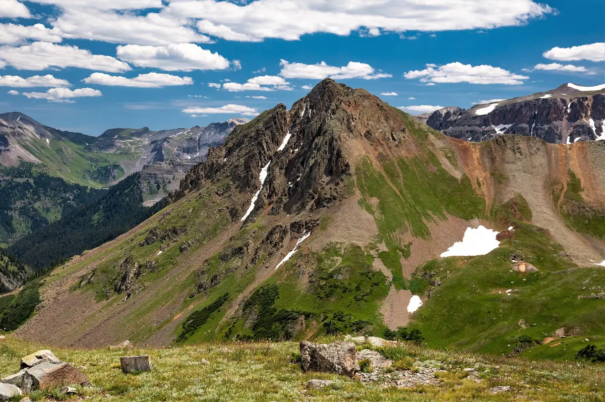 Stony Mountain from Yankee Boy Basin, the basin the Revenue and Virginius mines worked