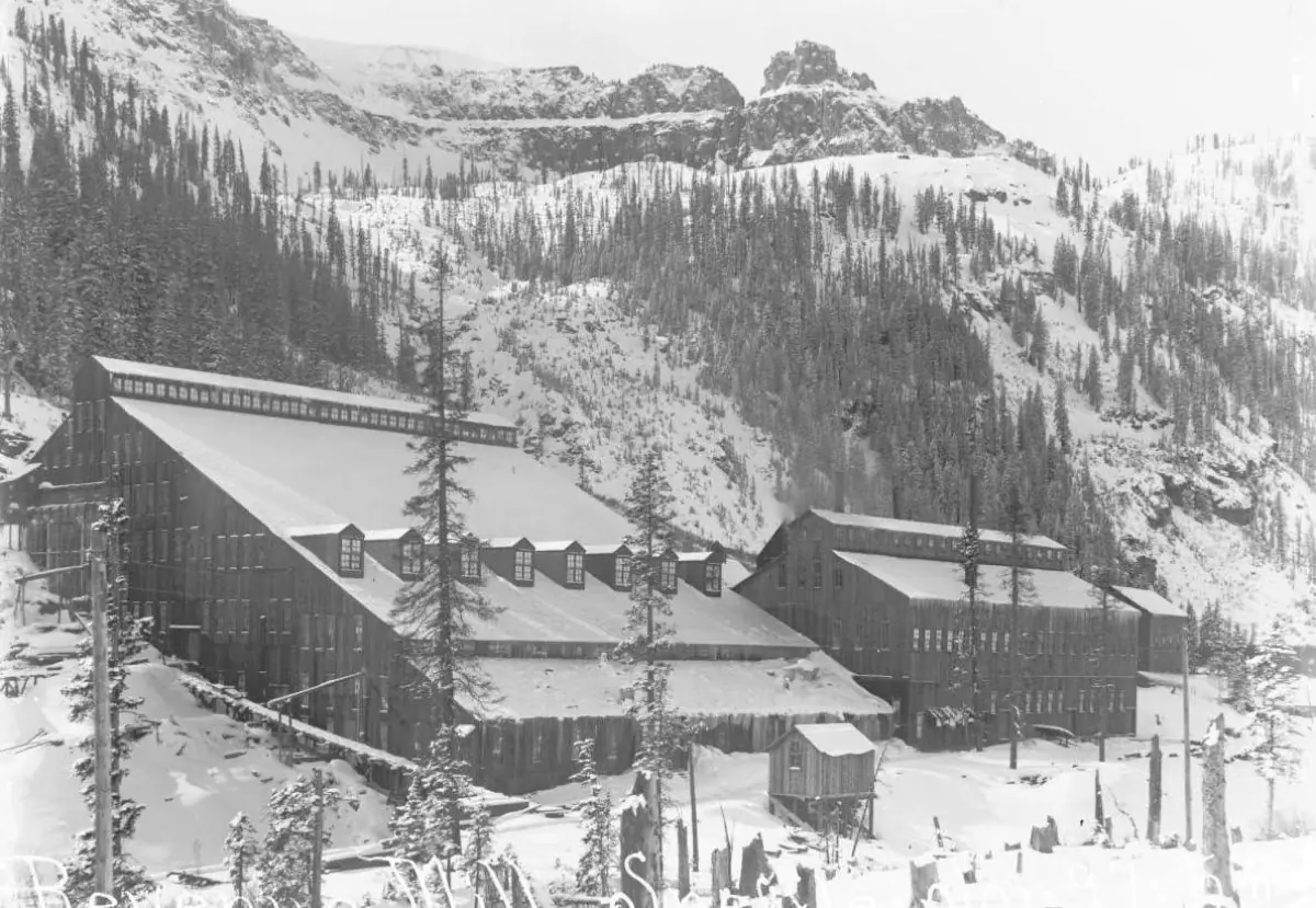 The Revenue Mill at Sneffels in winter, 1897